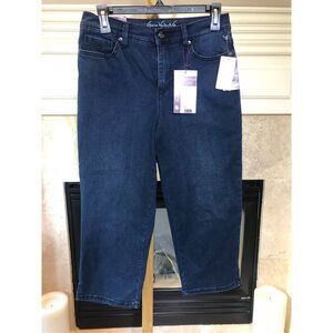 Gloria Vanderbilt Women’s Blue All Around Slimming Classic Rise Capri Jeans Size